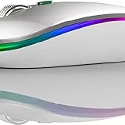 Offbeat Dash 2.4GHz Wireless + Bluetooth 5.1 +5.0 Mouse, Multi-Device Tripel Mode Type C Rechargeable Silent Click Buttons Wireless Bluetooth Mouse 3 Adjustable DPI, Works on 3 Devices (Silver)-image-47