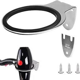 Oligitdi Stainless Steel Hair Dryer Wall Mount Holder Stand Bracket Wall Mount Hair Blow Dryer Hanging Rack, Hanging Stand, Hair Dryer Holder Bathroom Wall Storage, Shelf Organizer Stand Hooks Dryer Stand (Silver)-picture-21