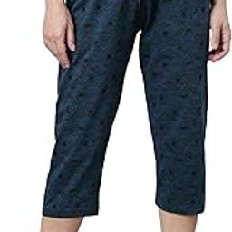 kryptic Women's Cotton Printed Capri with Relaxed Fit, Side Pocket & Adjustable Waist.-picture-5