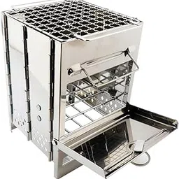 MILAAN Stainless Steel BBQ Picnic Barbecue Grill Wood-burningovens Sove Out Camping-picture-25