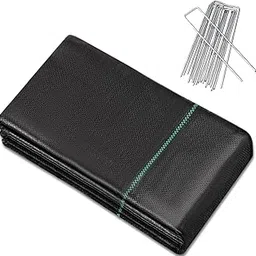Weed Barrier Fabric 1.4ftx50ft + 8pcs pegs-picture-11