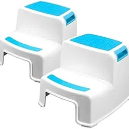 Mixen 2 Step Stool for Kids | Toddler Stool for Toilet Potty Training | Slip Resistant Soft Grip for Safety as Bathroom Potty Stool & Kitchen Step Stool | Dual Height & Wide Two Step | (1 Pack)-picture-11