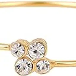 estele 24kt Gold Plated Dwindling Glory Bracelet and Earring Set with Austrian Crystals for Women-picture-23