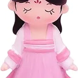 CALANDIS™ Resin Chinese Ancient Girl Doll Figurine for Living Room Bookshelf Pink-image-3