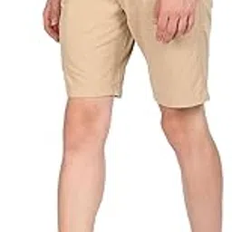 u.s. polo assn. Men Light Khaki Flat Front Slim Fit Regular Shorts-picture-20