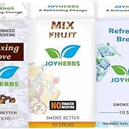JOYHERBS Herbal Cigarettes 100% Tobacco And Nicotine Free Combo Pack Of Clove, Refreshing Breeze & Mix Fruit Flavour Smoke (10 Sticks Each) Made with Ayurvedic Herbs(Tobacco Alternatives) | Non Addictive-picture-35