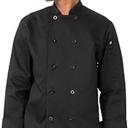 chef works Men's Bastille Chef Coat, Black, 4X-Large-picture-40