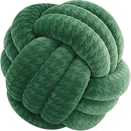 MYADDICTION Knot Pillow Ball Thick Comfortable Knotted Pillows for Living Room Home Sofa Green-image-0