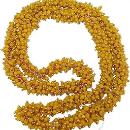 EmbroideryMaterial 3MM Yellow Loreal Charm Pearls Small Beads for Jewellery Making, Embroidery Work, Bracelet Making, Craft, Bag Making, DIY (1300 Pieces)-picture-49