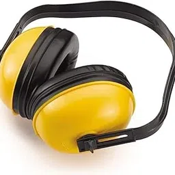 Ear Muffs, Noise Cancelling Headphones, Yellow and Black-image-0