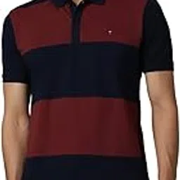 louis philippe Men's Premium Solid Polo T-Shirt Slim fit with Color Fastness-picture-14