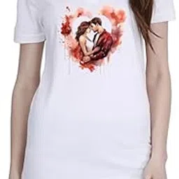 Couple Heart2 White Women Polo T-Shirt-picture-56