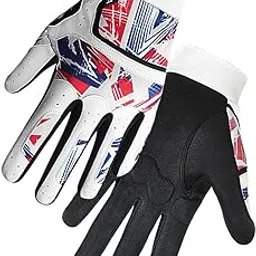 JAZZY PEARLS® Batting Gloves Pair Football Gloves for Outdoor Sports Beginners Enthusiasts Multicolor M-Sporting Goods-Team Sports-Baseball & Softball-Clothing Accessories-Batting Gloves-Men's-image-19
