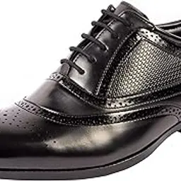 cliff fjord 1058 Mens Synthetic Leather Lace-Up Brogue Derby Formal Dress Shoes | Suit Shoes-picture-41