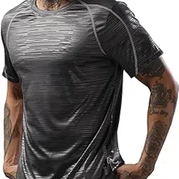 Gym Regular Fit T Shirt for Men Round Neck Active Tshirt for Men Quick Dry Active Wear T Shirts for Man Dry Fit T Shirts for Men for Gym & Sports Wear Anti Odor Training Tshirt for Men-image-11