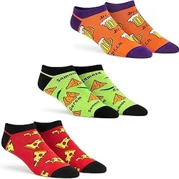 dynamocks Men's and Women's Combed Cotton Ankle Length Socks (Pack of 3) (Multicolour, Free Size)-picture-34