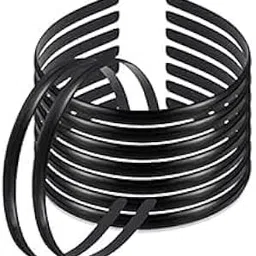 Glam Shopperz Stylish Black 2 inch Headband, Unique Plain Plastic Hairbands with Teeth, Non-Slip Headband Hoops for Women and Girls Pack of 12-picture-50