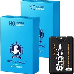 ROYAL SWAG Ayurvedic Herbal Cigarettes, Mint Flavour Smoke King Size(20 Sticks) With 20ml Shot Anti Tobacco and Anti Addiction Mouth Spray(De-Addiction) | 100% Nicotine Free & Tobacco Free-image-91