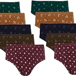 dixcy josh Women's Cotton Panties (Pack of 10) (Bhar2381_Multicolored_100 Cm)-picture-31