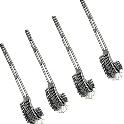 ALOUD CREATIONS Double Sided Flexible Toilet Brush in Hockey Design for Western and Indian Toilet Cleaning, Grey Colour, Large, Pack of 4-picture-65