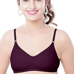 brida ladies innerwear Brida Exotica Women’s Wide Strap Seamless T-Shirt Bra – Non-Padded, Wireless, Cotton Blend-picture-11