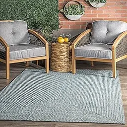 Naze Modern Cotton Rug, Natural Fibers, Braided Reversible Cotton Carpet for Bedroom Living Room, Dining Room, Hall, Office Multi Green 5x7 feet-image-87