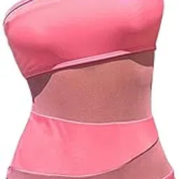 shopora Women Swimsuit Beachwear Padded Cup 1 Piece Bikini For Holiday Surfing Beach S Pink | Womens Clothing | Swimwear-picture-31