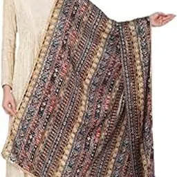 akshadeep Women's Poly Silk Patola print Dupatta with 2.20 Meters | Women’s cotton printed dupatta with tassels-picture-56