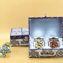 SFU E Com Premium Dry Fruit Breifcase | Glass Jar Loaded with Fresh Almond and Cashew | Premium Dry Fruit Gift Hamper for Diwali, Rakhi, New Year, Corporate Gifting | 037-image-65