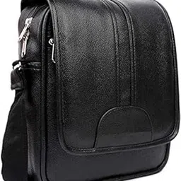 MN HUB Stylish Sling Cross Body Travel Office Business Messenger Bag for Men and women Large Size (12 X 11) Inches (BLACK)-picture-14