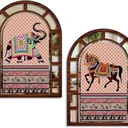 Sehaz Artworks Home Decor Items for Hall | Home Decoration Items for Living Room | Jharokha Mirror Wall Decor Items for Living Room | Wall Hanging Decoration Items for Bedroom-picture-19