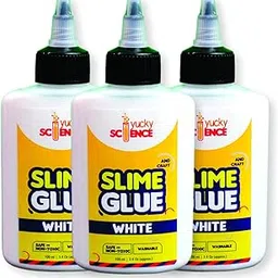 Yucky Science Slime and Craft White School Glue (Pack of 3 Bottles, 100 ml Each)-image-1