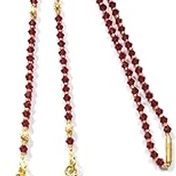 sabrakar " NEW DESGINER PENDENT WITH MAROON MOTI MANGALSUTRA CHAIN FOR GIRLS | WOMENS AND TEENAGERS-picture-55