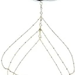 ftk Three-Layer Tassel Crystal Pearl Metal Thigh Chain | Fashion Leg Chain for Women & Girls-picture-17
