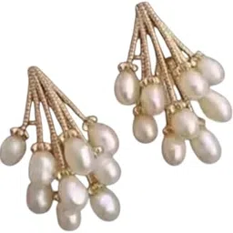 Korean style Gold Plated Drop Earrings, Cluster Earrings for women, Lightweight Fancy Fashion Jewellery for Party Wedding Daily use-image-73