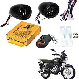 Crokrok Audio Radio Bike Sound System Anti-Theft Alarm System Fm Handlebar Stereo Speaker Multifunction (Multicolor),Mp3-Bike-Fm-029-image-47