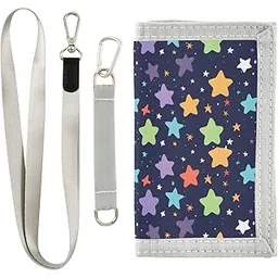 alaza Kids Wallets for Boys Girls Toddler Trifold Wallet Children Small Stars with Zipper Coin Pocket-picture-24