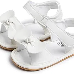 neska moda 6 to 12 Months Baby Girls Anti-Slip Bow Pattern Hook & Loop Sandal -BT4701-picture-17
