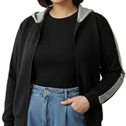 maykr Women Zip Jacket with Hood – Plus Size | Fashionable Activewear for Walking/Gym-picture-17
