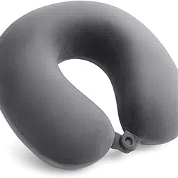DREAMFIT Memory Foam Standard Travel Neck Pillow, Premium Comfort Support for Flight and Car, Gray-picture-28