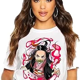vlam Graphic Printed Red Girl Anime Tshirt for Women | Trendy Women Oversized Tshirt-picture-34