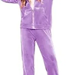 ALVASTRA Kids Girls Velvet Tracksuit Set – Pullover Hoodie & Elasticated Pants – Soft Cotton Blend – Casual & Sportswear-picture-52