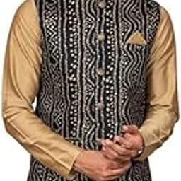 kisah Men's Nehru Jacket, Grey Cotton Blend, Printed Regular Fit Mandarin Collar Long Sleeves-picture-32
