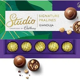 Cadbury Studio Signature Pralines - Gianduja Hazelnut Chocolate Gift Pack, 130 g-picture-20