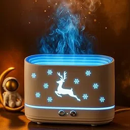 Winter Wonderland humidifier with LED Light, Decorative Reindeer Design, Cool Mist Humidifier, Color Changing Night Light, Aromatherapy for Home, Office-picture-47