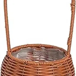 Meadawgs®Flower Girl Basket Decor Photo Prop Candy Basket for Florist Gardening Party Round 13x13x29cm| Yard, Garden Outdoor Living | Outdoor Cooking Eating | Patio Picnic Ware-picture-25