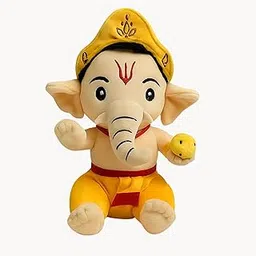 Mohit Soft Toys Ganesha Soft Toy 42 cm – Cute Ganpati Plush Doll for Kids | Ganesh Chaturthi Gift | Stuffed Toy with Laddu | Traditional Dhoti Style | Baby Room Décor | Non-Toxic, Washable-picture-11