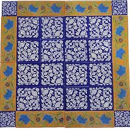 Shiv Kripa Blue Pottery Home Decor Wall Mural Mosaic Tiles Ceramic Handmade Wall Decorative Tiles Pack of 28 Tiles-picture-19