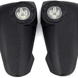 AllExtreme EXVHGB1 Handlebar Motorcycle Handguard Bike Universal 7/8" Handle Protector Wind Guard for ATV MX Off-Road (8W, Black)-picture-26