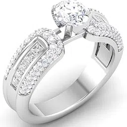 avsar jewellery 14k (585) White Gold Ring for Women-picture-50